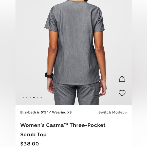 Figs Catarina 2 Pocket Scrub Top - Picture 6 of 7